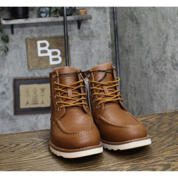 Goodfellow & Co Mens Niles Mock Toe Boots 90971861 Cognac Brown 8 - Picture 3 of 9